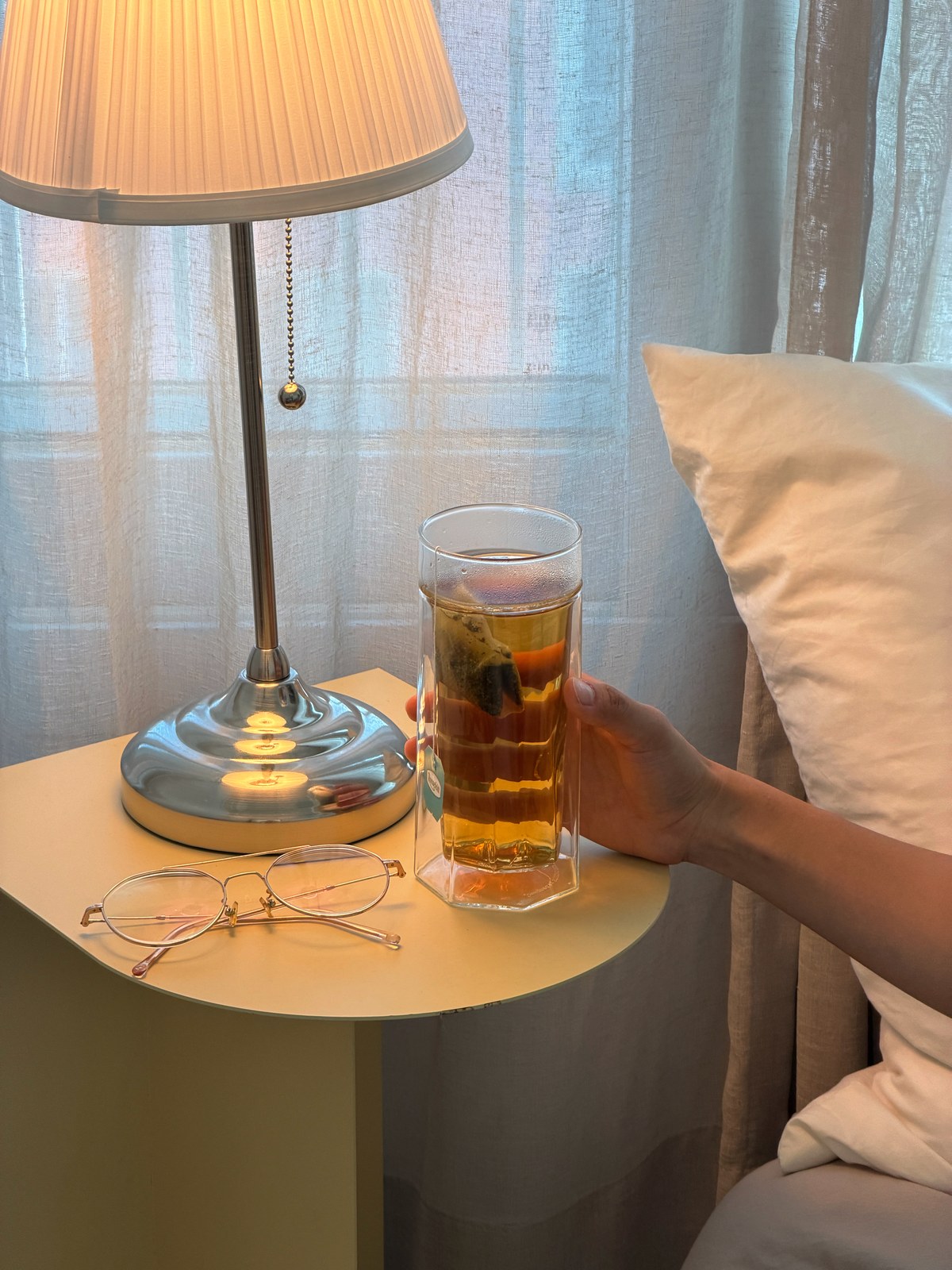음료가 담긴 잔